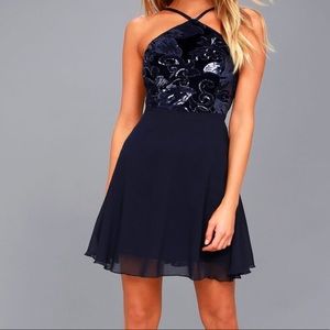 Lulu’s Blue Sequin Mini Dress